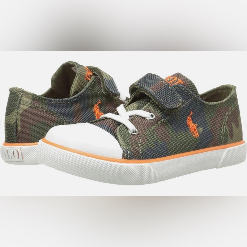 Polo by Ralph Lauren Kids Army Camo Canvas Casual Shoes